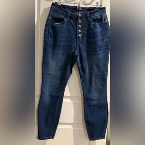 Judy Blue skinny button fly jeans 14W